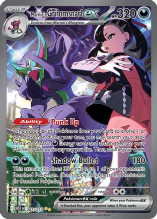 Marnie's Grimmsnarl ex 287 - Holofoil ME Ascended Heroes - Special Illustration Rare