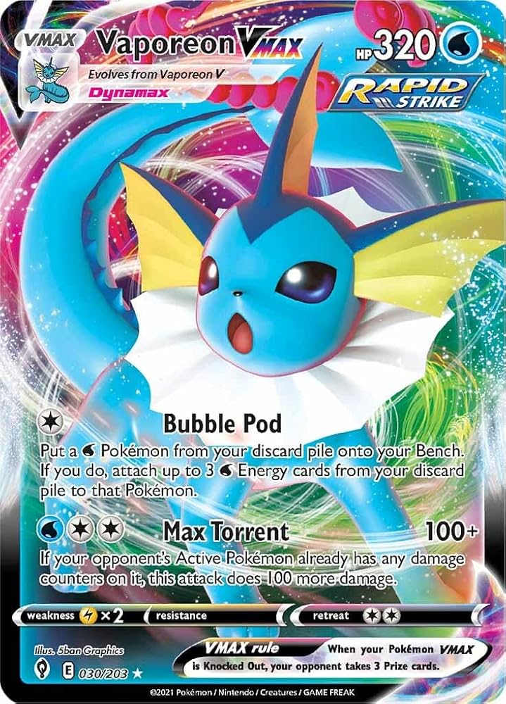 Vaporeon VMAX - 030/203 POKEMON SW&SH EVOLVING SKIES