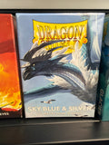 Dragon Shield Dual Matte Sky Blue and Silver Sleeves