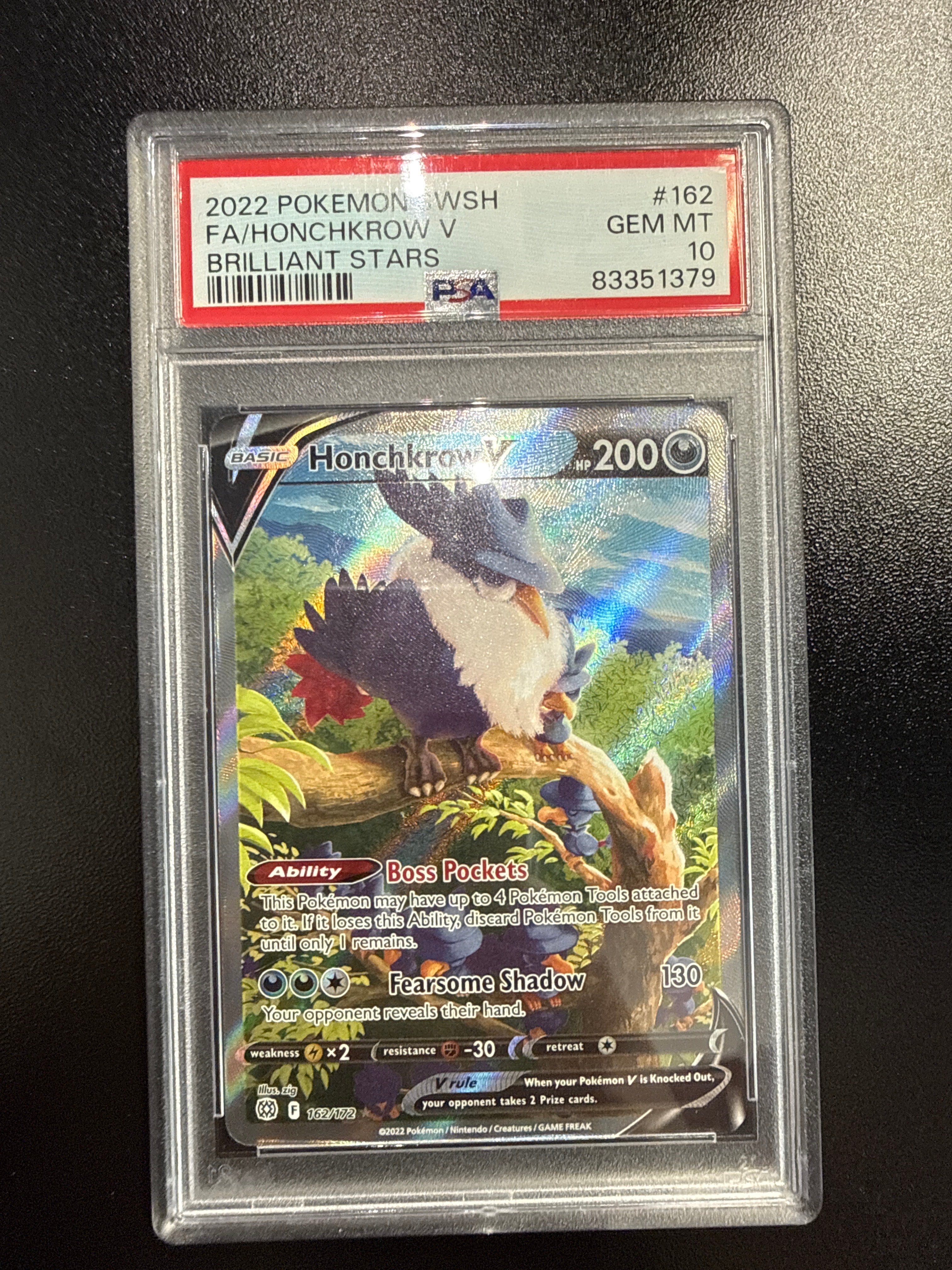 PSA 10 Honchkrow V	162